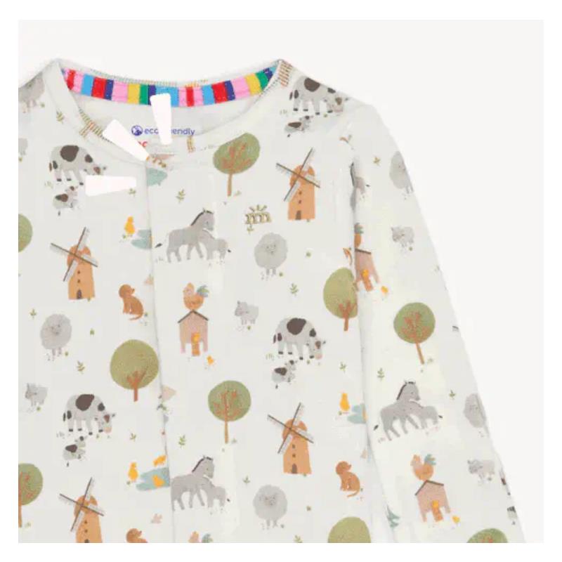 Magnetic Me - Funny Farm Organic Cotton Baby Footie Image 2