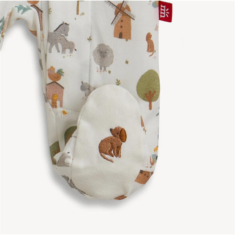Magnetic Me - Funny Farm Organic Cotton Baby Footie Image 3