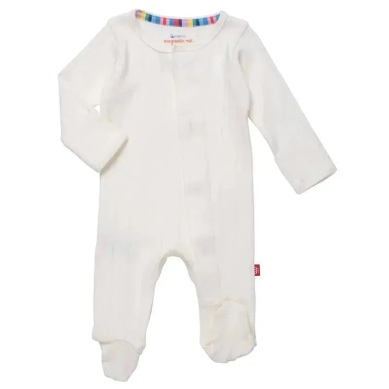 Magnetic Me - Love Lines Tofu Pointelle Baby Footie Image 1