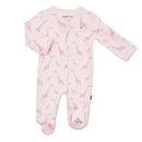 Magnetic Me - Pink Jolie Giraffe Organic Cotton Footie Image 1