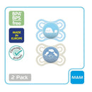 MAM 2-Pack 0-6M Perfect Pacifier - Blue Image 3