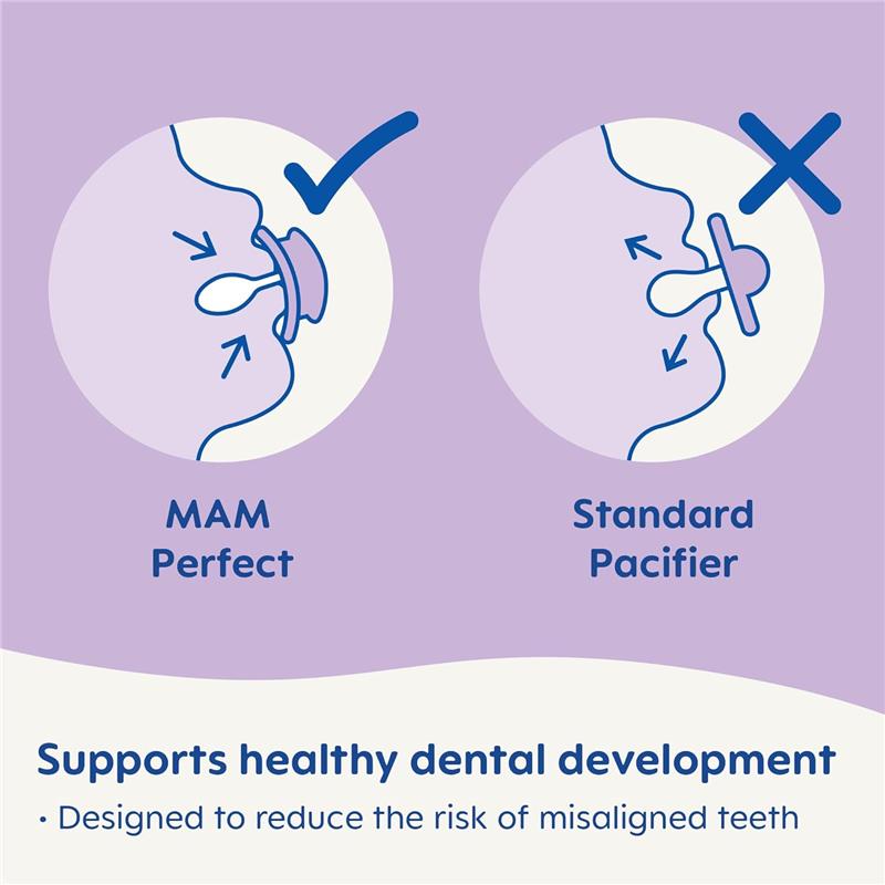 Mam - 2Pk Perfect Night Baby Pacifier Boy, 6/16M Image 4