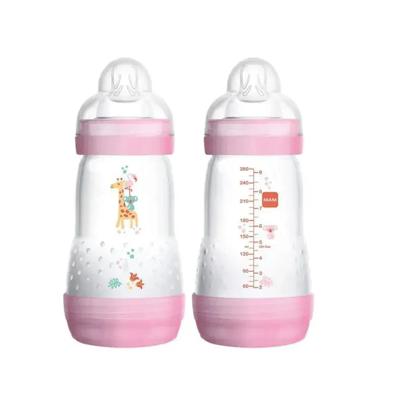 MAM 2-Pack Anti-Colic 9Oz Bottles 0+ Months - Girl Image 1