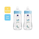 Mam 2-Pack Baby Bottles 11Oz - Blue Image 3
