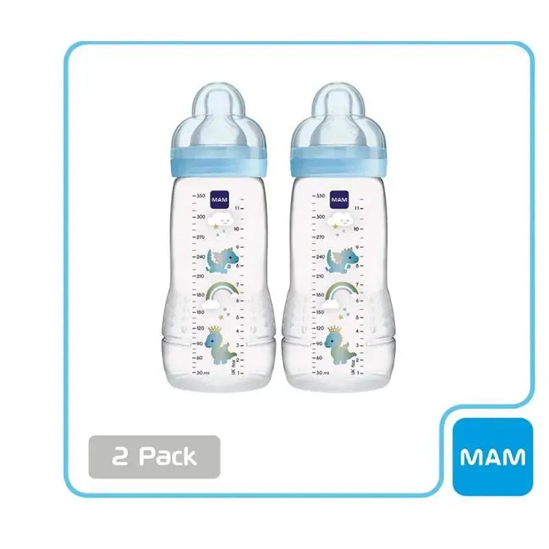 Mam 2-Pack Baby Bottles 11Oz - Blue Image 5