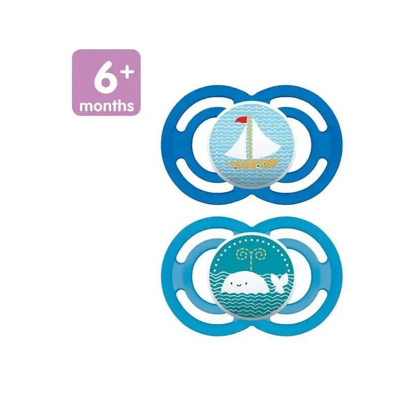 MAM 2-Pack Perfect Pacifier 6M+ - Blue Image 2