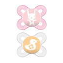 MAM 2-Pack Start Tender Newborn Pacifier - Pink/Clear Image 1