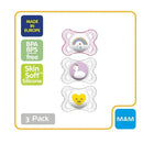 MAM 3-Pack 0-6M Silicone Pacifiers - Pink/Clear Image 2
