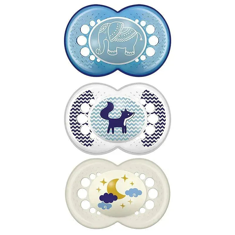 Mam - 3Pk Boy Night & Day Pacifiers, 6M Image 1