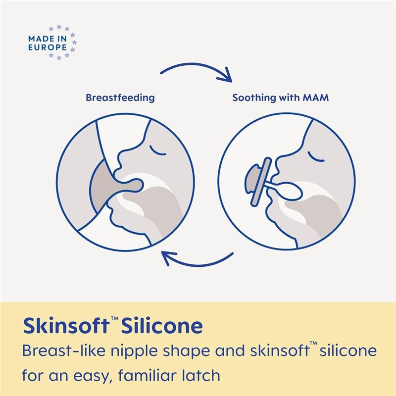 Mam - 2Pk Air Night Orthodontic Pacifier Boy, 6/16M Image 5