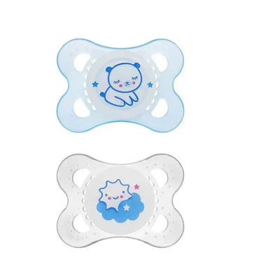 Mam Air Night Pacifier Assorted Blue/Green/Pink 2pk Image 1