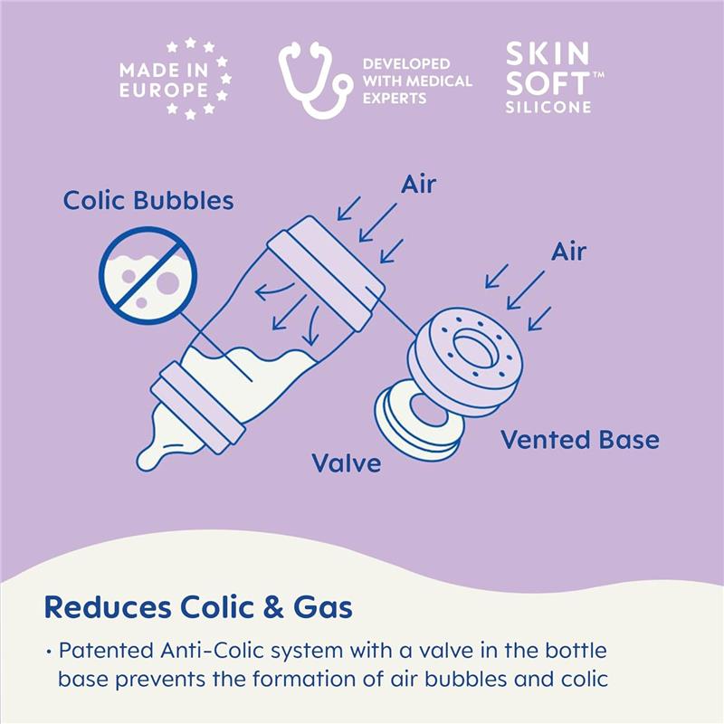 Mam - Anti-Colic Baby Bottles 9 Oz Medium Flow, ASSORTED COLORS Image 3