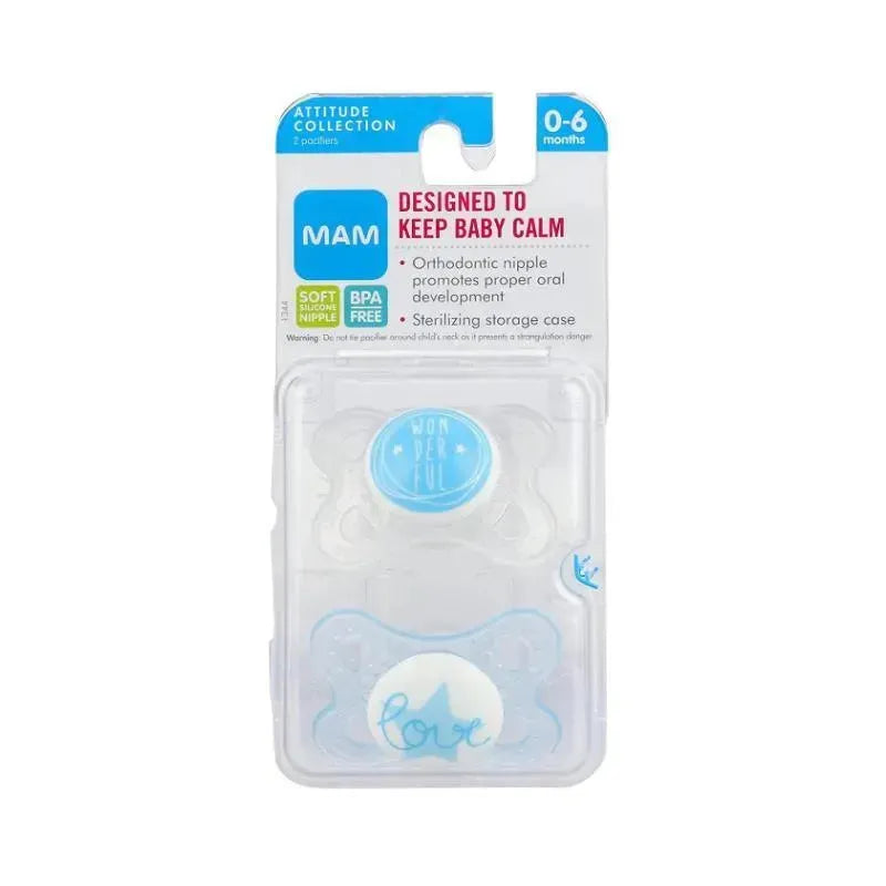 Mam Boys' Attitude Pacifiers, 0-6M (Styles May Vary) Image 2