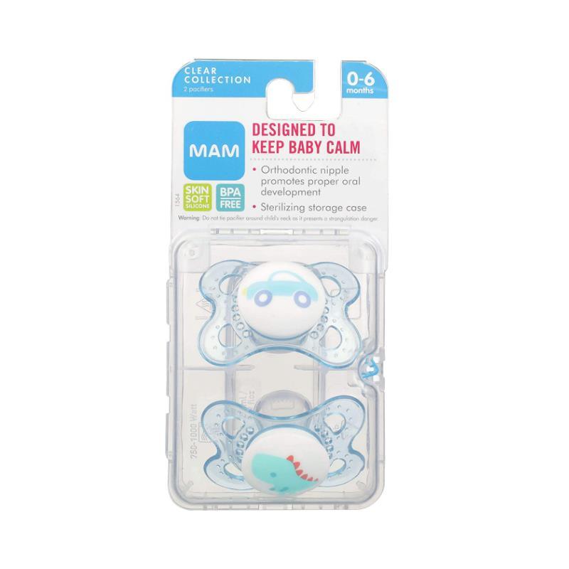 Mam Boys' Clear Pacifiers, 0-6M Image 3
