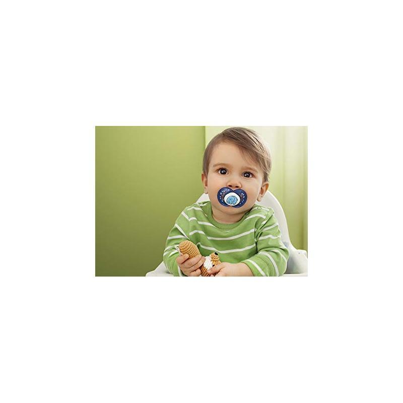Mam Boys' Clear Pacifiers, 6M+ Image 3