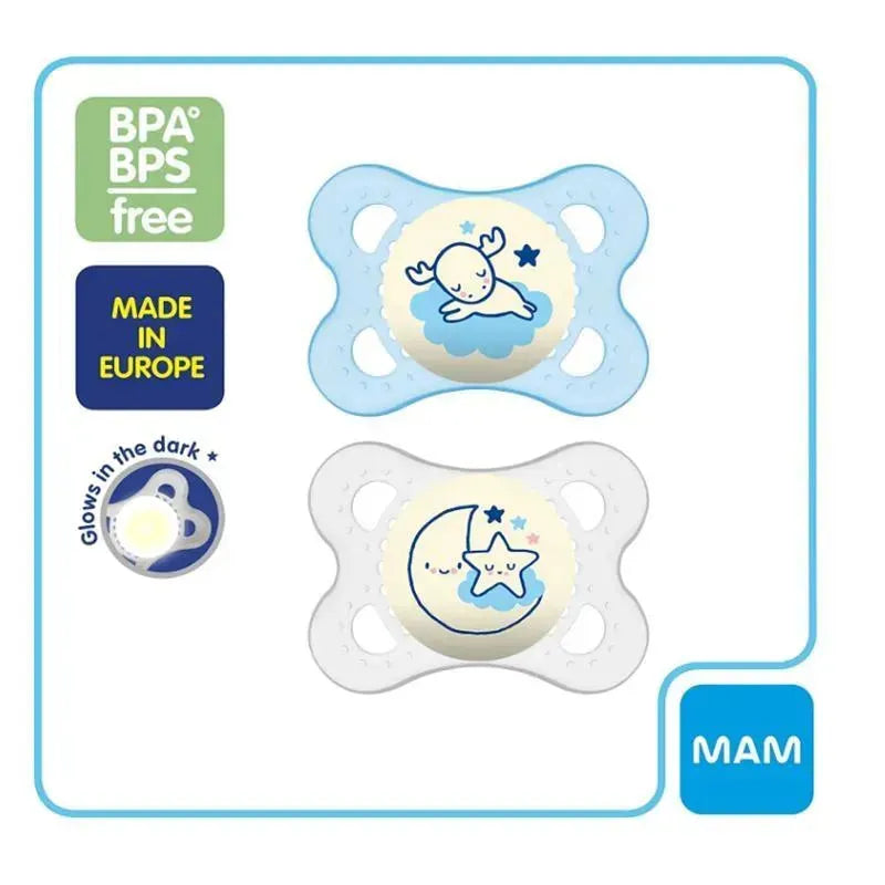 Mam Boys' Night Pacifiers, 0-6M Image 3