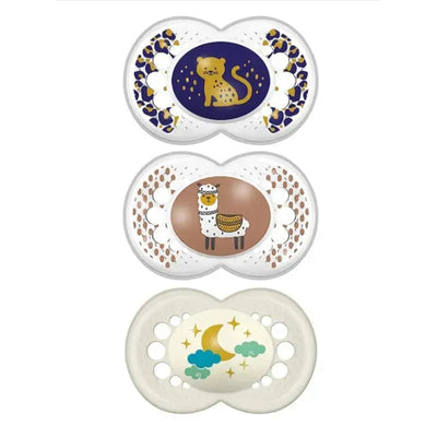 Mam Day & Night Orthodontic Silicone Pacifiers Set - 6+ Months Image 1