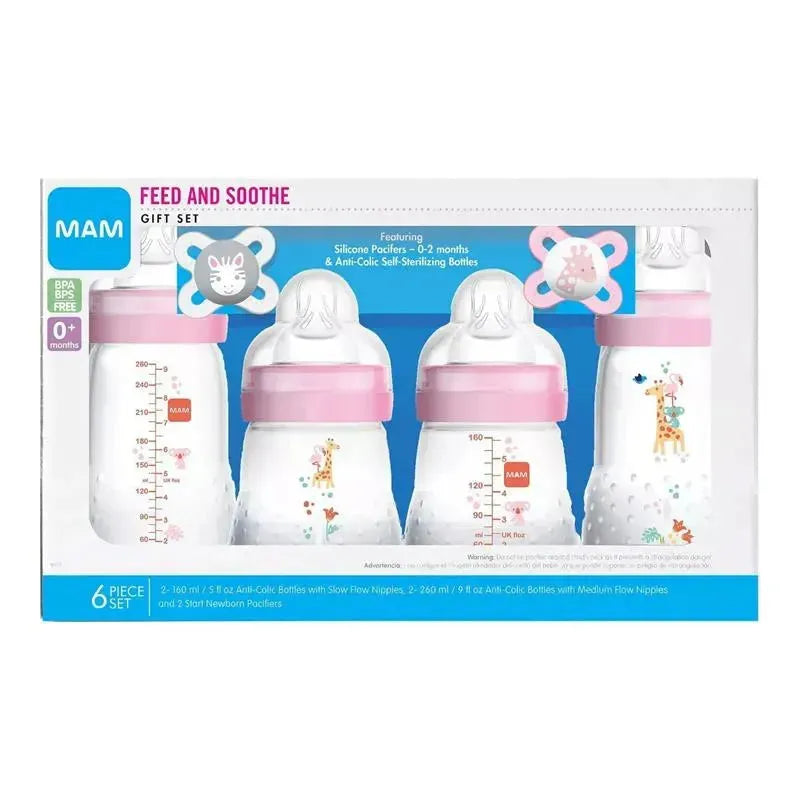 Mam Feed & Soothe Bottle Gift Set, Assorted Girl Colors - 6pc Image 2