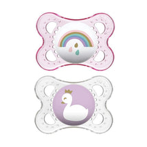Mam Girls' Clear Pacifiers, 0-6M Image 1