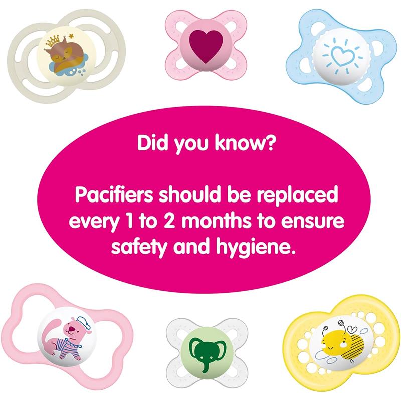 Mam - 2Pk Love & Affection Pacifiers 0/6M, Colors May Vary Image 4
