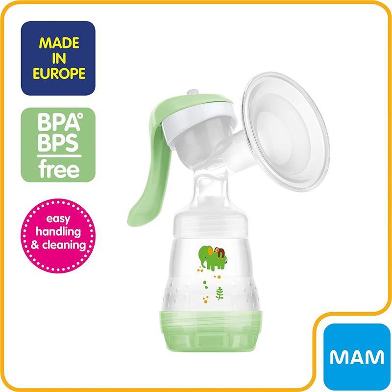 Mam Manual Breast Pump, Portable Breast Pump With Easy Start Anti-Colic Baby Bottle, Includes 2 Bottle Nipples, Unisex Image 15
