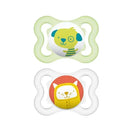 Mam Mini Air Pacifier 0-6M, 2-Pack, Green Image 1