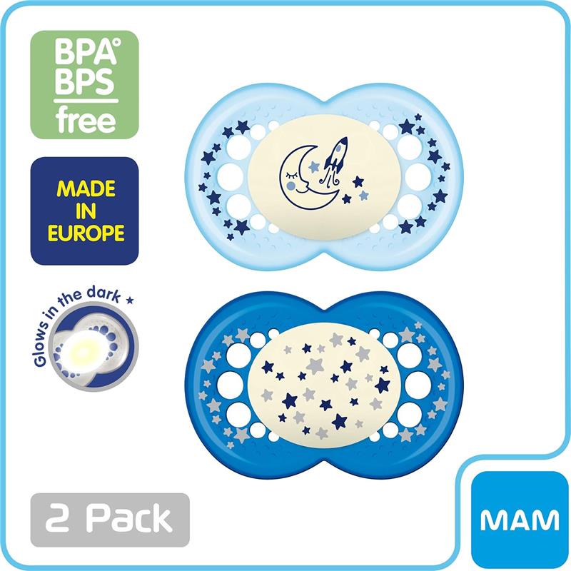 Mam - 2Pk Original Night Baby Pacifier, Glows in The Dark, Colors May Vary Image 9