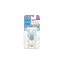 MaM Original Matte Baby Pacifier 2 Pack Green & Beige 0-3M Image 3