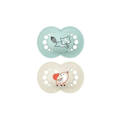 MaM Original Matte Baby Pacifier 2 Pack Grey & Beige 6+M Image 1