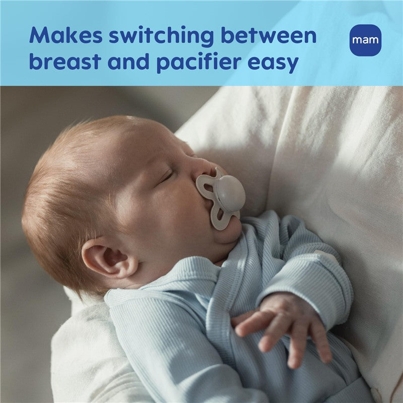 MAM Original Start Matte Baby Pacifiers 0-3 Mths, BPA-Free Skin Soft Silicone Nipple, Developed with Medical Experts Specially for Smaller Newborn  Image 5