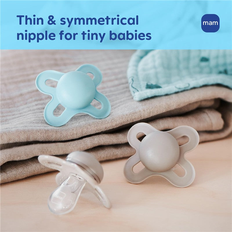 MAM Original Start Matte Baby Pacifiers 0-3 Mths, BPA-Free Skin Soft Silicone Nipple, Developed with Medical Experts Specially for Smaller Newborn  Image 6