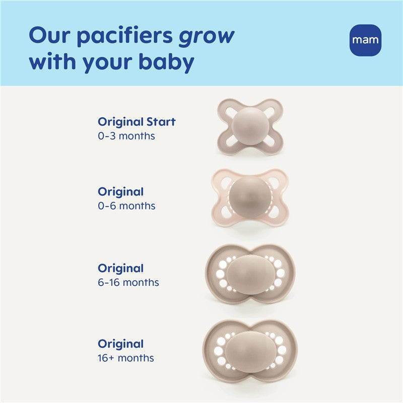 MAM Original Start Matte Baby Pacifiers 0-3 Mths, BPA-Free Skin Soft Silicone Nipple, Developed with Medical Experts Specially for Smaller Newborn  Image 7