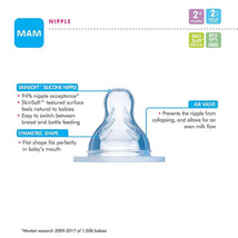 Mam - 2Pk Bottle Nipples Medium Flow Nipple Level 2, 2M+ Image 2