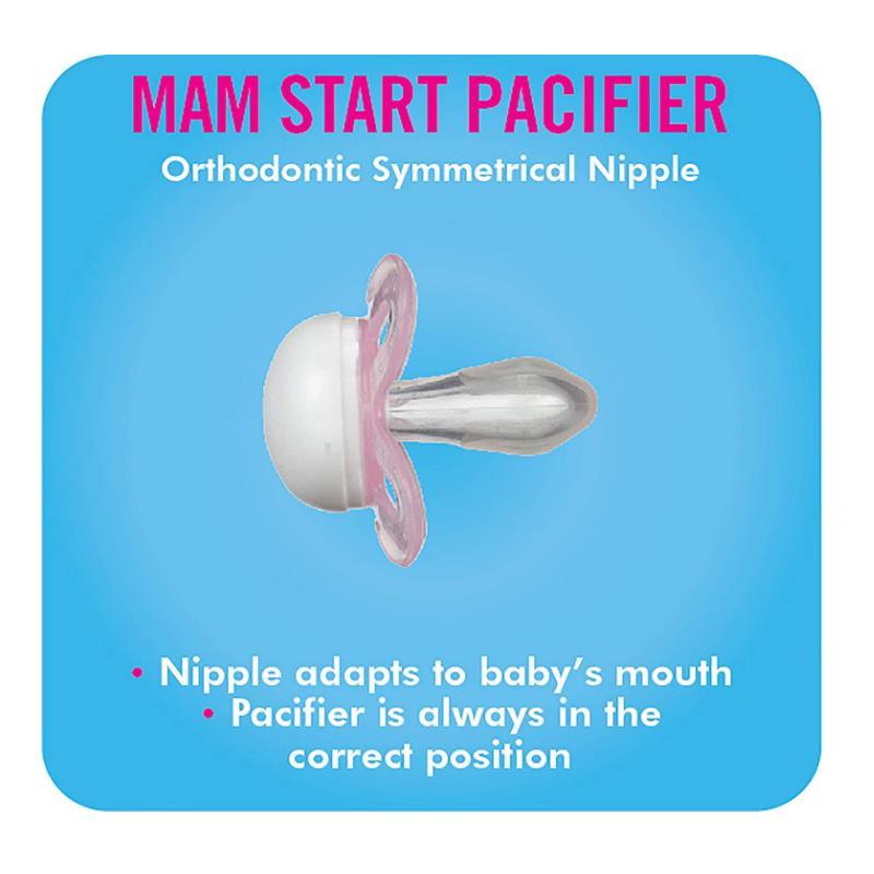 Mam Start Pacifier 0+M - Colors May Vary, 2-Pack Image 4
