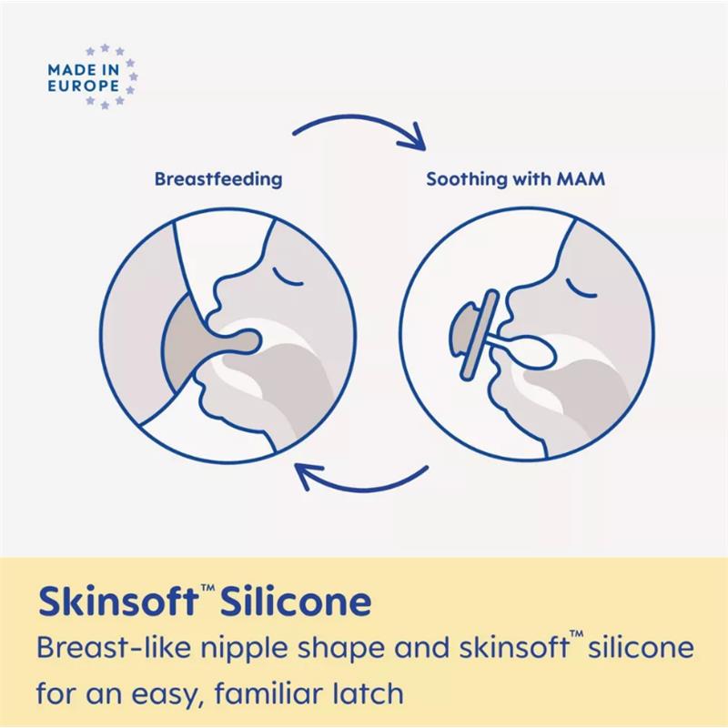 Mam - 2Pk Silicone Pacifier 6/16M, Colors May Vary Image 5