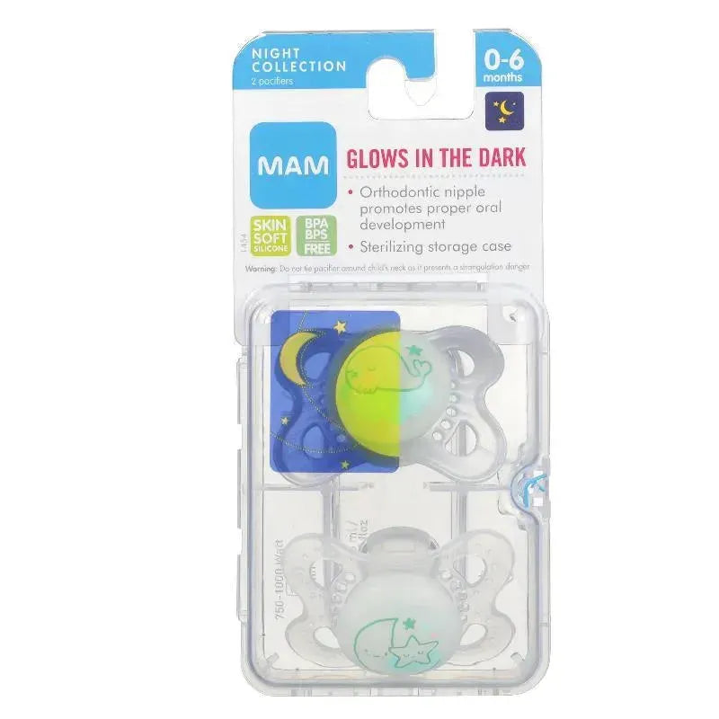 Mam Unisex Night Pacifiers, 0-6M Image 2