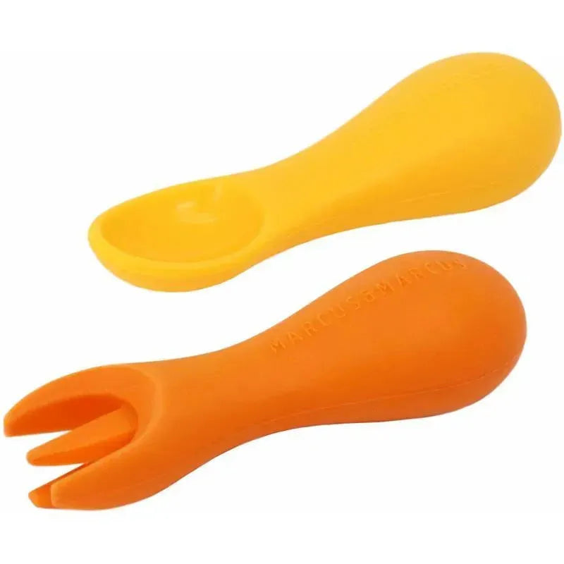 Marcus & Marcus - Silicone Palm Grasp Spoon & Fork Set, Lola Image 1