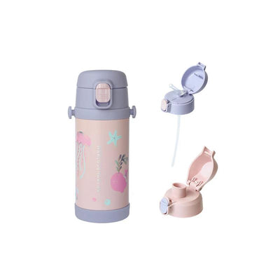 Marcus & Marcus - Straw & Spout Insulated Water Bottle, Pink Image 1