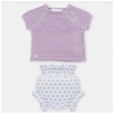 Martin Aranda - 2Pk Baby Girl Sweater & Bloomer Set Fiesole, Lavanda Image 1