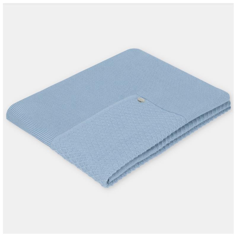 Martin Aranda - Baby Blanket Knit Montefioralle One Size Celeste Bebé Image 2
