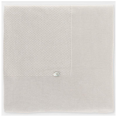Martin Aranda Baby Blanket Knit Quebec One Size Beige Image 2