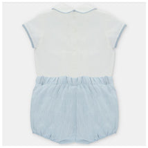 Martin Aranda Baby Boy Set Shirt & Bloomer Victoria, Beige Mix Image 2