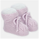 Martin Aranda Baby Girl Booties Knit Niagara, Lavender Image 1