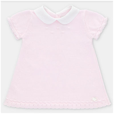 Martin Aranda Baby Girl Dress Knit Montreal, Light Pink Image 1