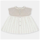 Martin Aranda Baby Girl Dress Knit & Woven Combo Quebec, Beige Mix Image 2