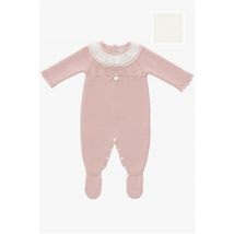 Martin Aranda - Baby Girl Long Romper Feet (All Knitwear) Bonsay, Pink Image 1