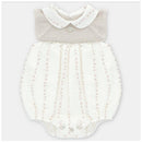 Martin Aranda Baby Girl Short Romper Knit Quebec, Beige Mix Image 1