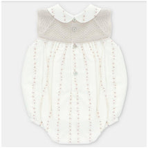 Martin Aranda Baby Girl Short Romper Knit Quebec, Beige Mix Image 2