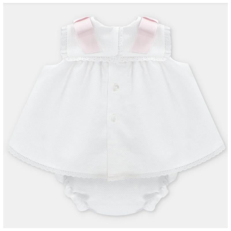 Martin Aranda Baby Grl Set Dress & Bloomer Montreal, Pink Mix Image 2