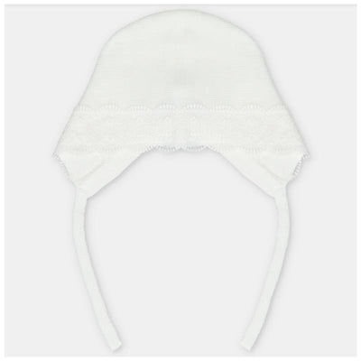 Martin Aranda Baby Knit Bonnet Victoria White Image 1